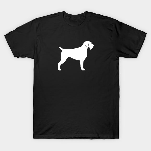 German Wirehaired Pointer Silhouette T-Shirt by Coffee Squirrel